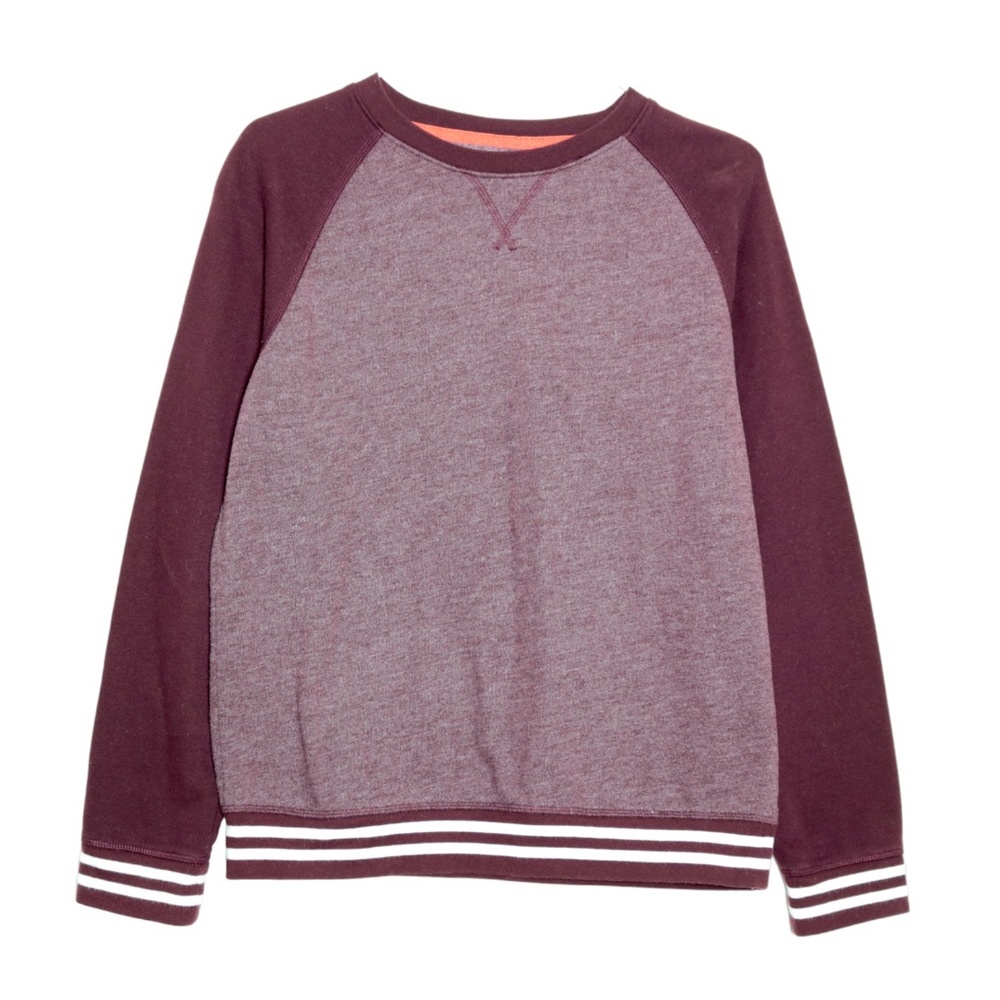 Athletic Works Boys Fleece Crew Burgundy Heather Crewneck Sweatshirt Size XXL 18